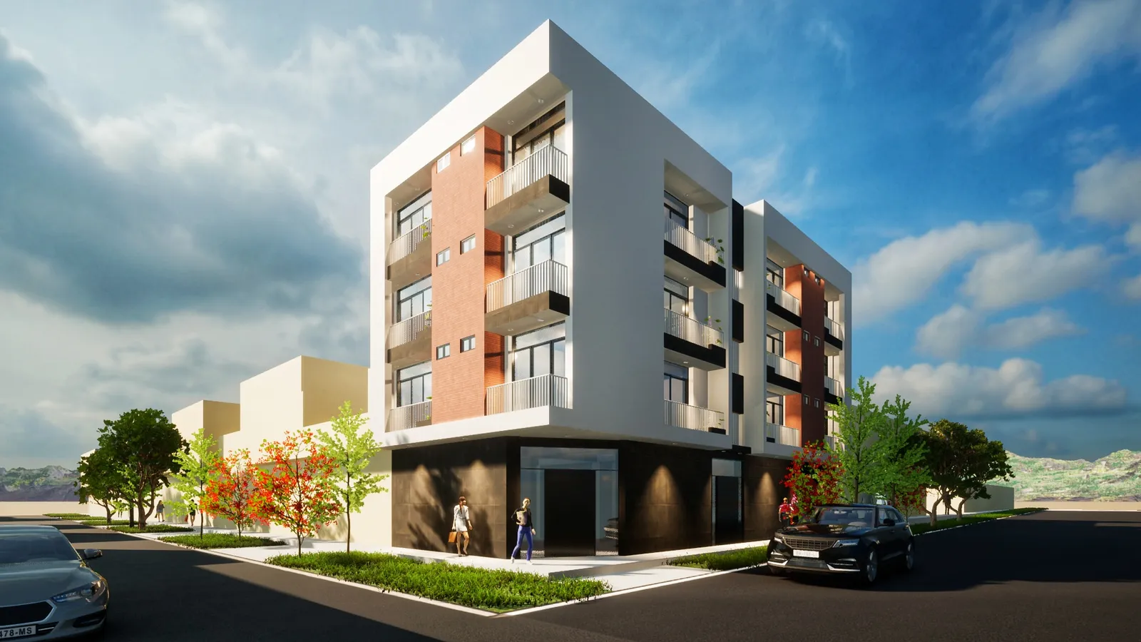 Render arquitectónico del proyecto Multifamiliar Ancón