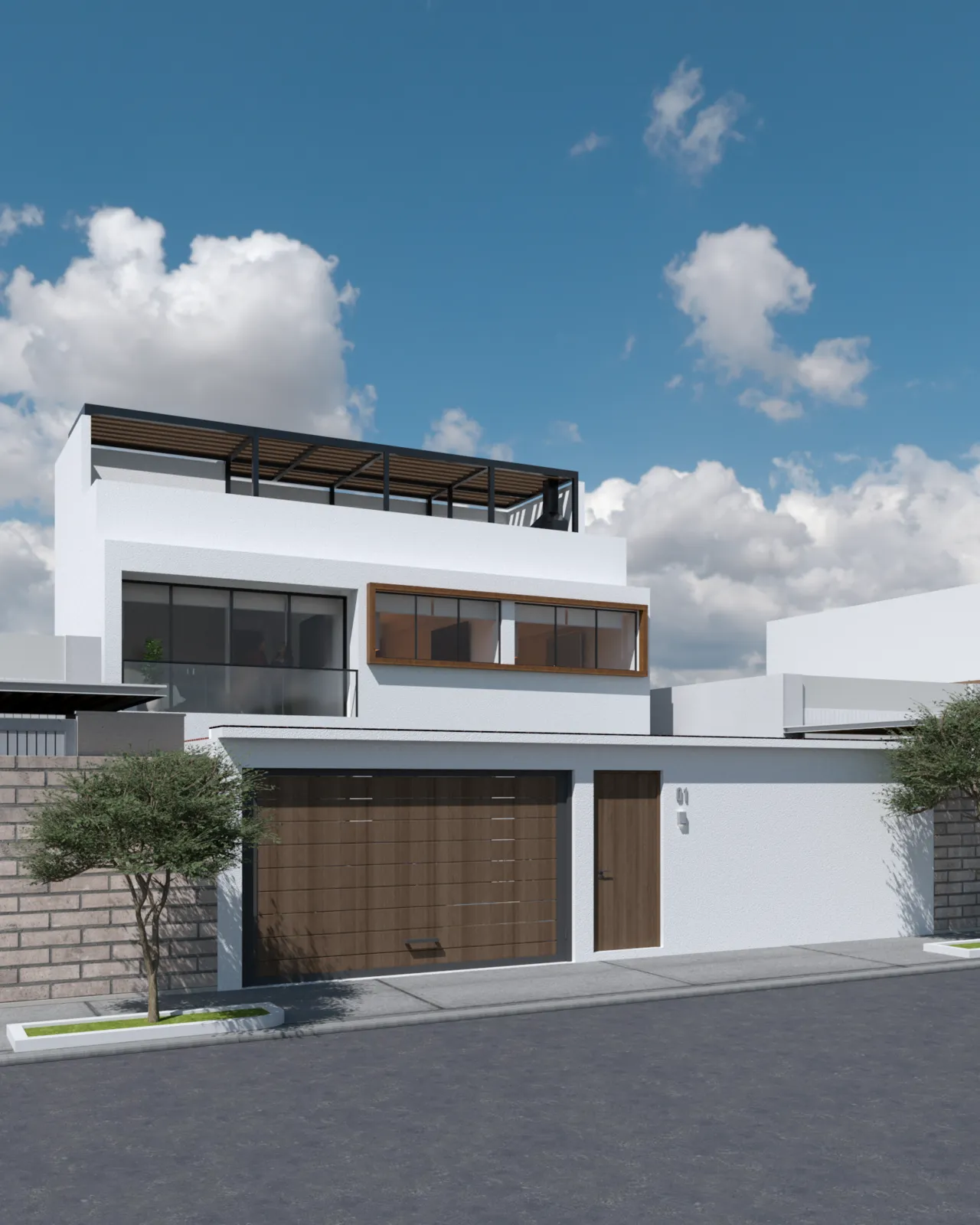Render arquitectónico del proyecto Casa de Playa Cañete