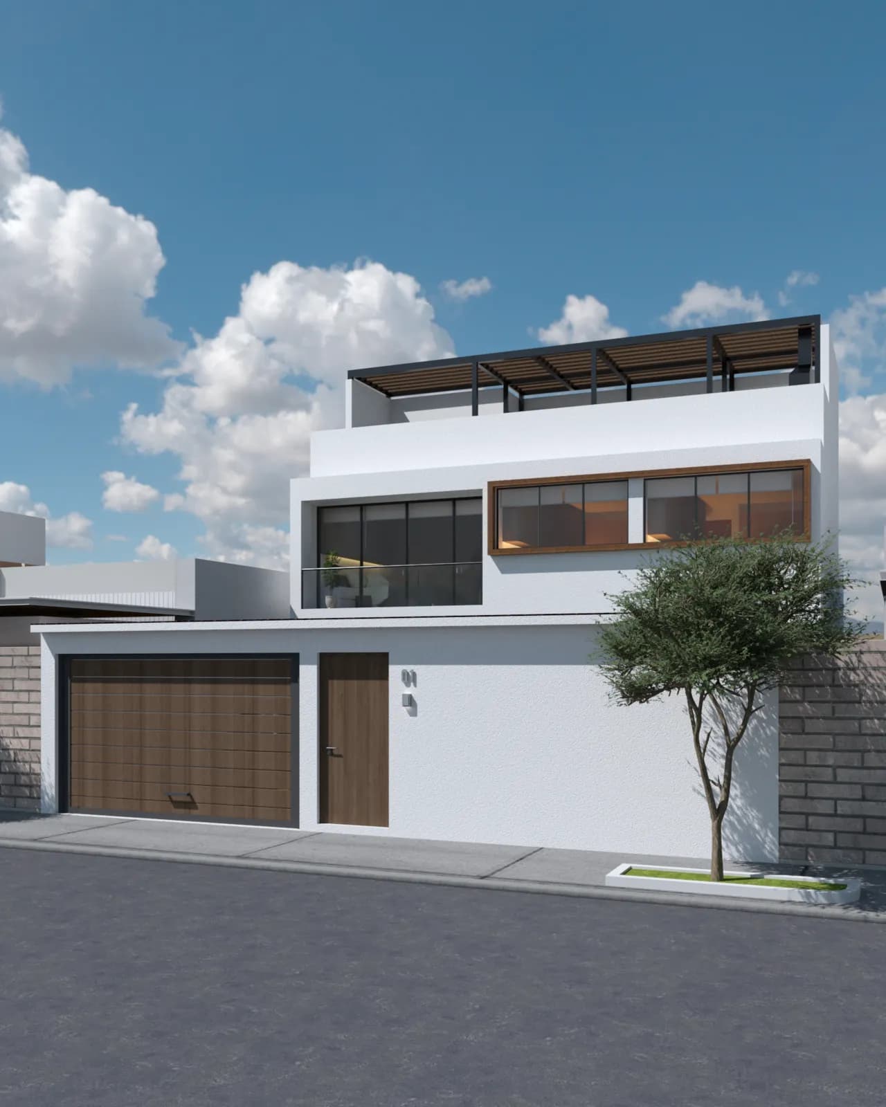 Render arquitectónico del proyecto Casa de Playa Cañete