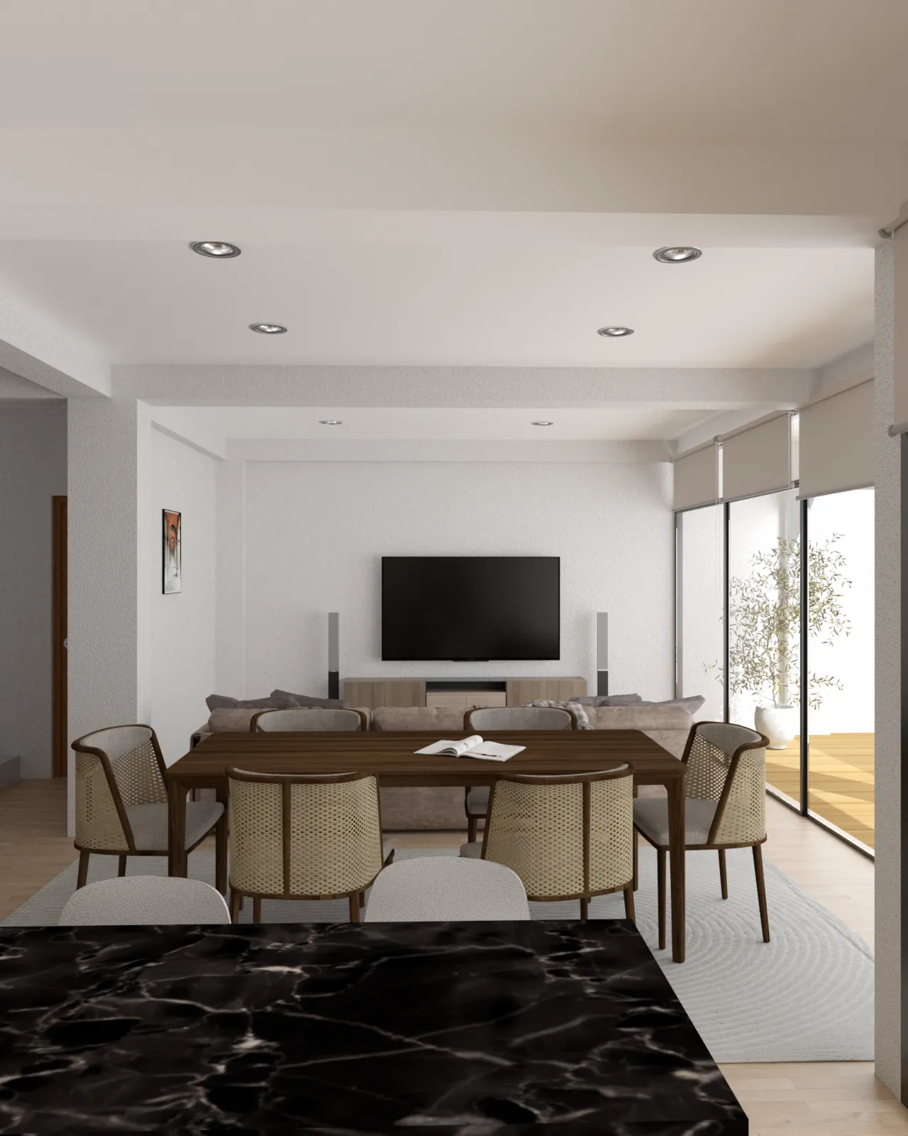 Render arquitectónico del proyecto Casa de Playa Cañete