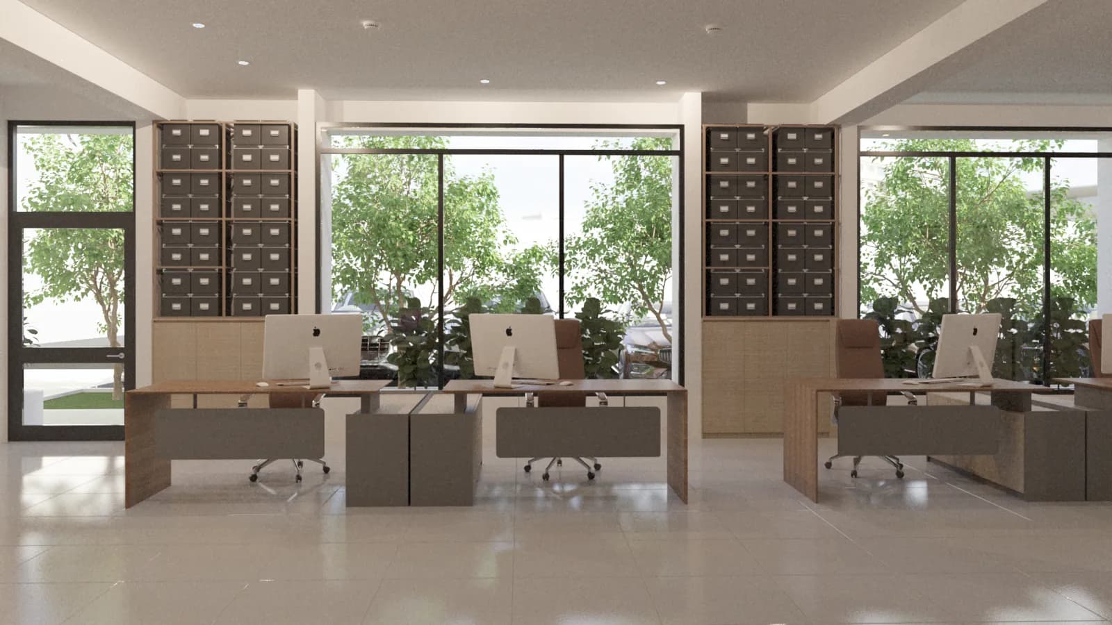 Render arquitectónico del proyecto Oficinas IMIM