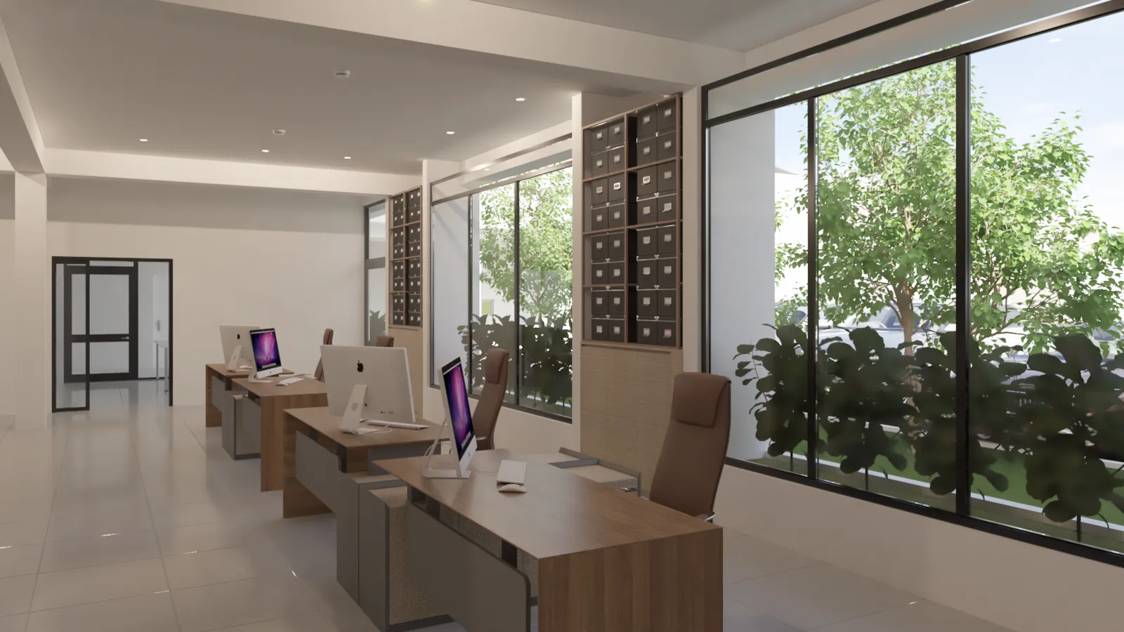 Render arquitectónico del proyecto Oficinas IMIM