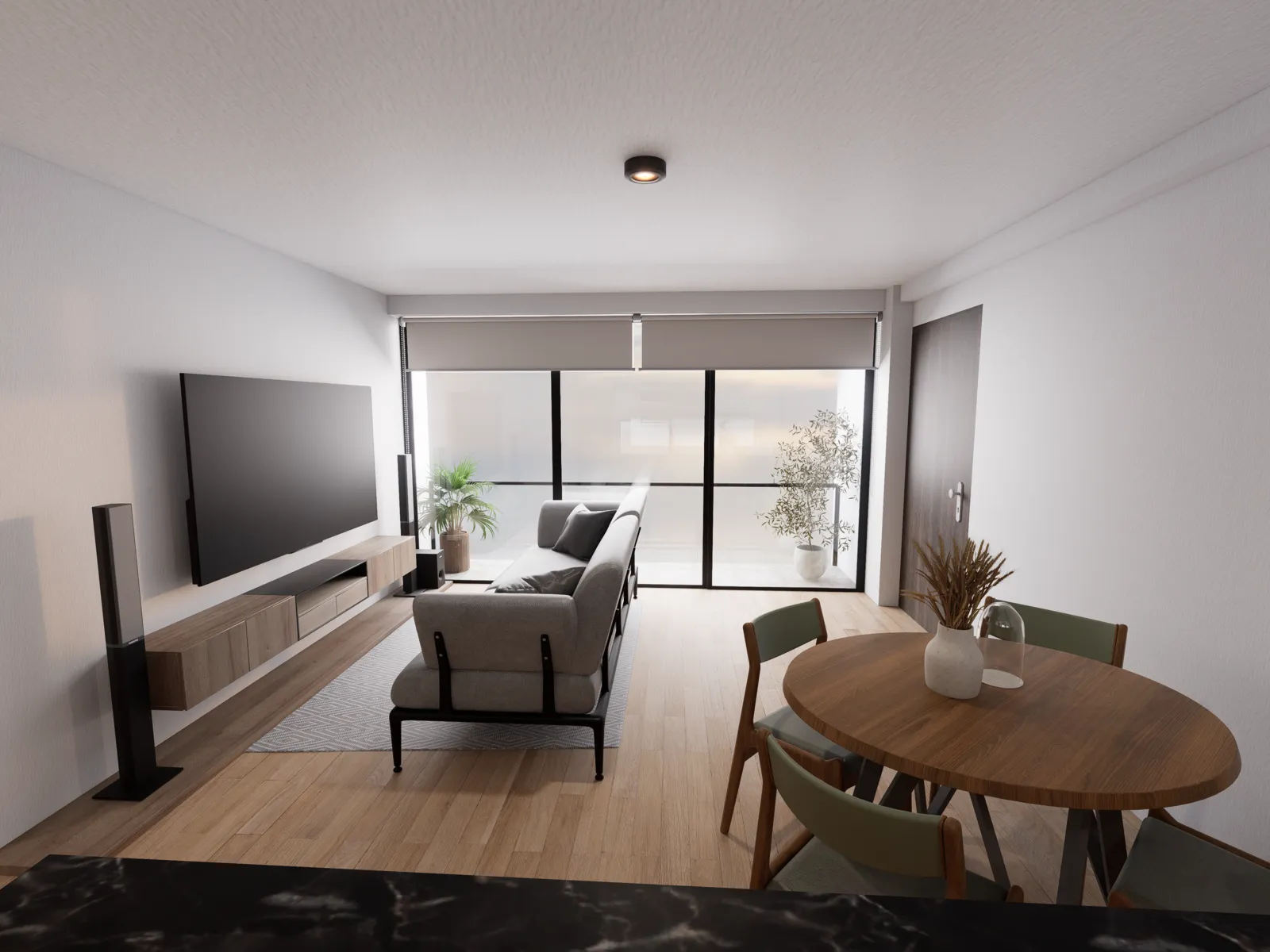 Render arquitectónico del proyecto Multifamiliar La Perla