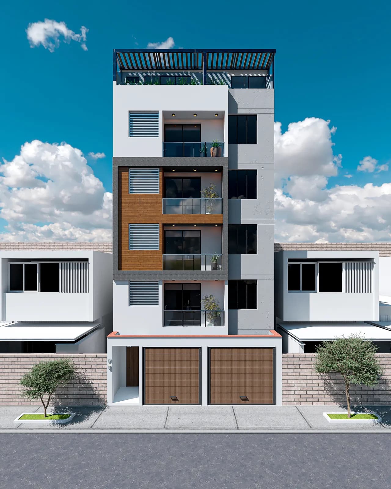 Render arquitectónico del proyecto Multifamiliar Santa Anita