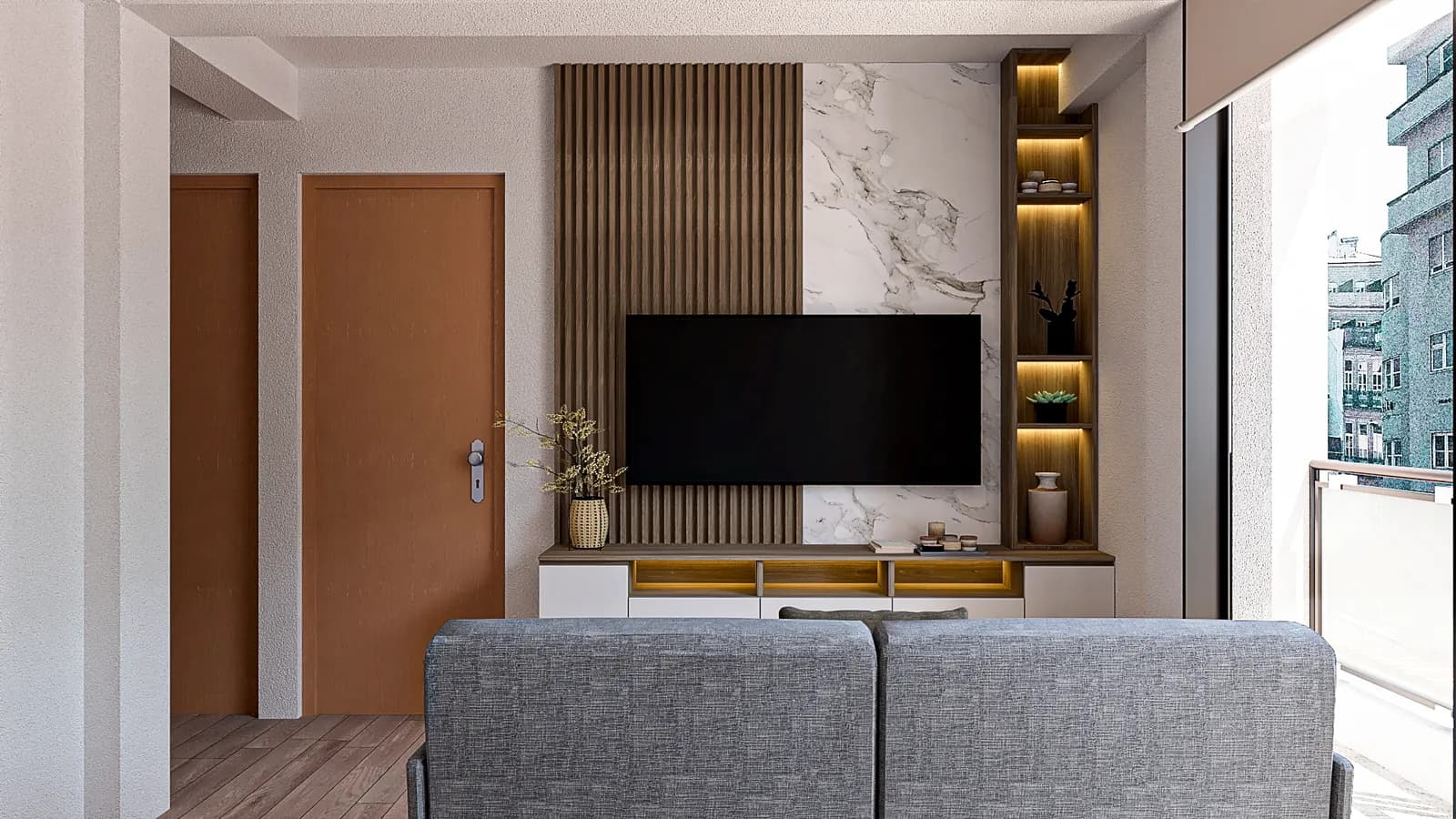 Render arquitectónico del proyecto Multifamiliar Santa Anita
